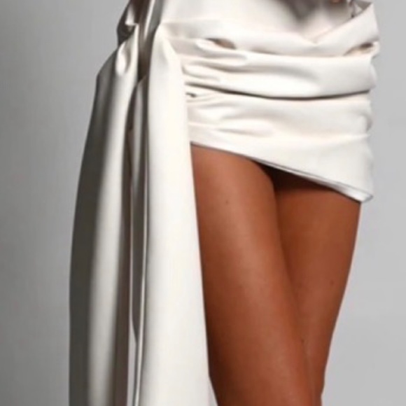 Cindy Dress in Ivory Leather XL - Picture 2 of 6